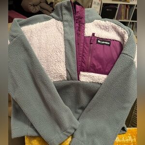 Columbia Gray and Purple Fleece Jacket